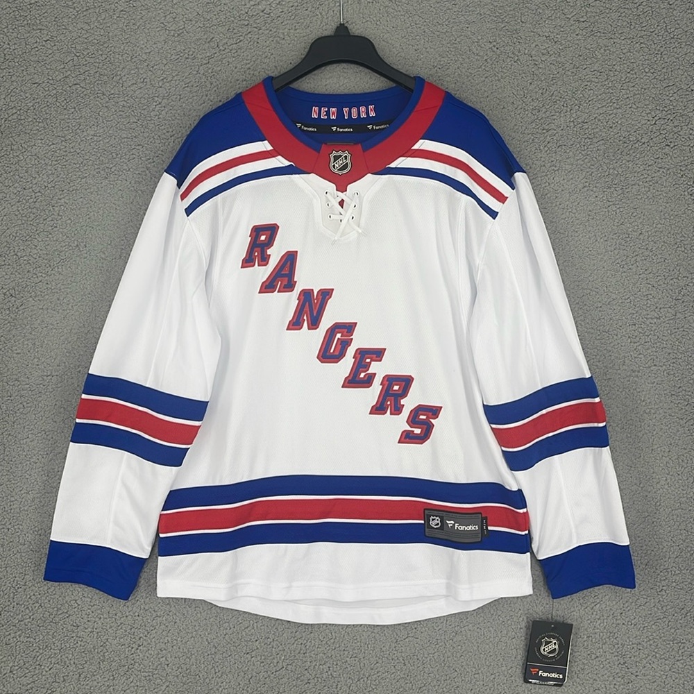 New York Rangers Fanatics Breakaway NHL hockey jersey men’s medium oversized
